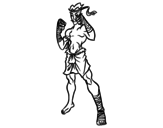 <span class='hidden-xs'>Coloriage de </span>Combattant de Muay Thai à colorier