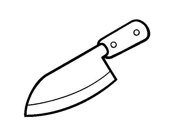 Coloriage de Couteau tranchant pour Colorier