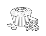 Dibujo de Cupcake au café