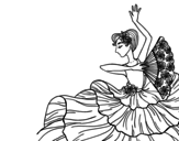 Dibujo de Femme flamenco