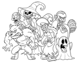 <span class='hidden-xs'>Coloriage de </span>Halloween Monsters à colorier