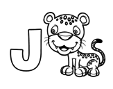 <span class='hidden-xs'>Coloriage de </span>J de Jaguar à colorier