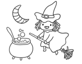 Dibujo de La sorcière volante et sa potion