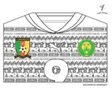 <span class='hidden-xs'>Coloriage de </span>Maillot de la coupe du monde 2014 du Cameroun à colorier
