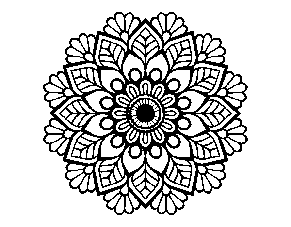 Coloriage de Mandala de printemps pour Colorier
