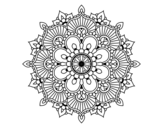 <span class='hidden-xs'>Coloriage de </span>Mandala éclat floral à colorier