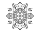 <span class='hidden-xs'>Coloriage de </span>Mandala fleur étoile à colorier