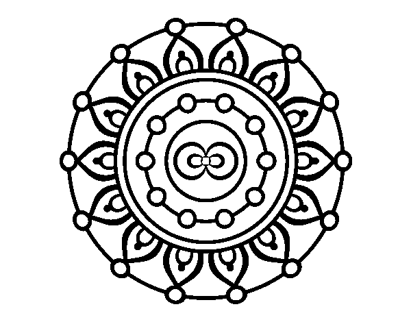 Coloriage de Mandala méditation pour Colorier