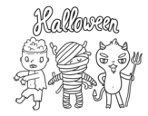 <span class='hidden-xs'>Coloriage de </span>Monstres pour Halloween à colorier