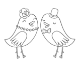 Dibujo de Oiseaux de mariage