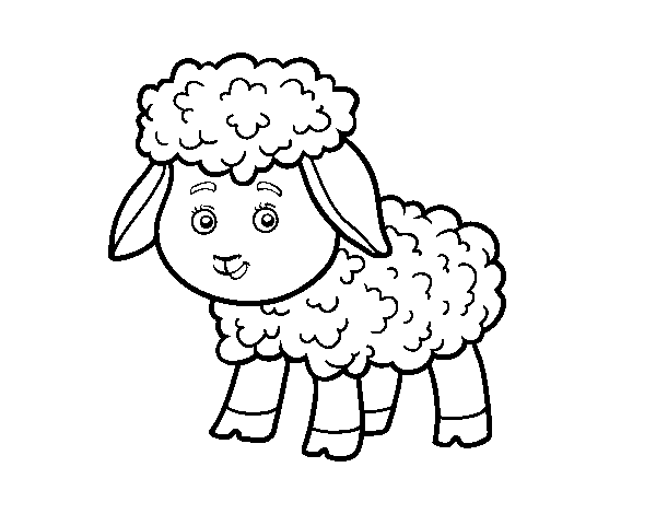 Coloriage de Petite mouton pour Colorier
