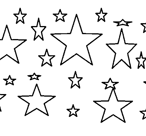 Coloriage de Réglez d'étoiles pour Colorier