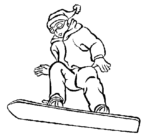 Coloriage de Snowboard pour Colorier