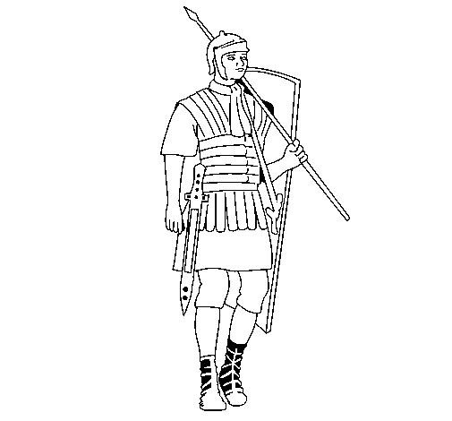 Coloriage de Soldat romain pour Colorier