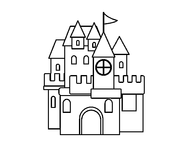 Coloriage de Un château pour Colorier