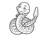 Dibujo de Un serpent à sonnette