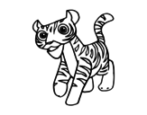 <span class='hidden-xs'>Coloriage de </span>Un tigre à colorier